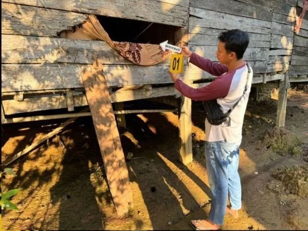 Polres Luwu saat olah TKP kasus Rudapaksa   (Dok: Ist).
