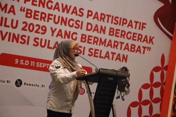 Ketua Bawaslu Provinsi Sulawesi Selatan, Mardiana Rusli, Kegiatan Pendidikan Pengawasan Partisipasi Pengawasan, (Dok: Ist).
