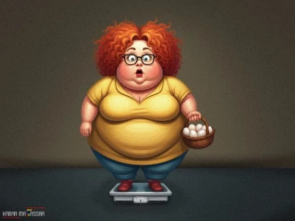 Ilustrasi kelebihan berat badan (Dok : KabarMakassar).