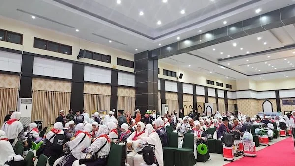 jemaah haji Embarkasi Hasanuddin Makassar, (Dok: Kabar Makassar).