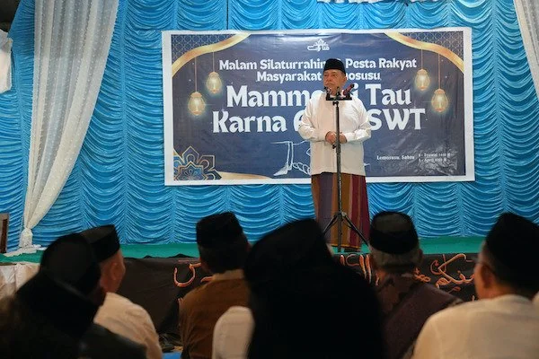 Wagub Sulbar Salim S Mengga saat menghadiri Halal Bi Halal di lemo Susu Polman(dok:Ist)