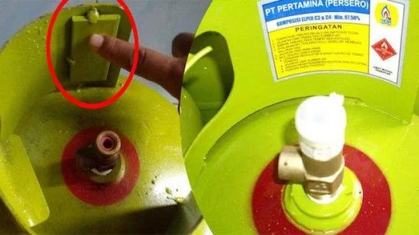 Tabung Gas elpiji 3 kg, dengan plat besi (foto/ist).