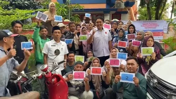 Tangkapan Layar Usai Pencabutan Nomor Urut di Kelurahan Wala-walaya (Dok: Ist).