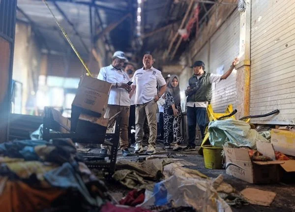 Suasana Pasar Pa'baeng-baeng Pasca Kebakaran (Dok: Ist).