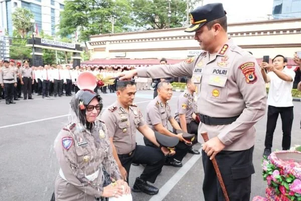 Upacara Koprs Rapprt Polrestabes Makassar (Dok: Ist).