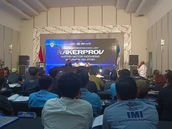 Suasana Rakerprov IV Tahun 2026 dirangkaikan dengan IMI Awards 2025 (Dok: KabarMakassar).