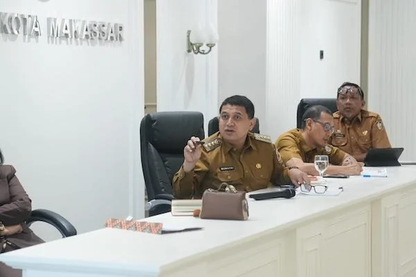 rapat koordinasi dan evaluasi pemkot Makassar,, Selasa (06/05) (dok ist)