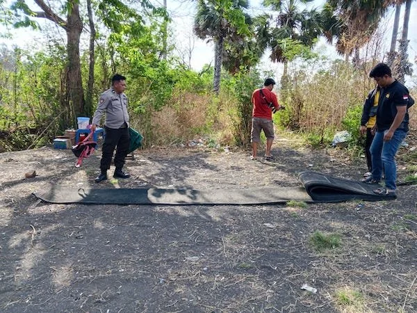 kondisi lokasi sabung ayam pasca digrebek Polisi. (Ist).