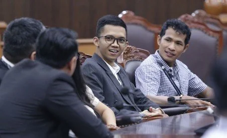 Pemohon Muhamad Anugrah Firmansyah saat Sidang Pengucapan Putusan Perkara Nomor 212/PUU-XXIII/2025 Pengujian Materiil Undang-Undang Nomor 1 Tahun 1974 tentang Perkawinan, (Dok: Ist).