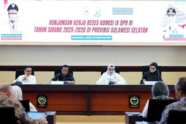 Kunjungan kerja reses Komisi IX DPR RI di Kantor Gubernur Sulsel (dok. Ist)