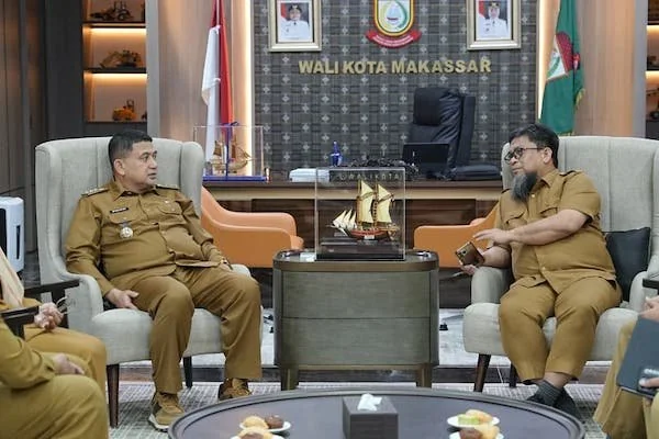 Wali Kota Makassar Munafri Arifuddin saat Audiensi Kepala Dinas Pendidikan Provinsi Sulawesi Selatan, Iqbal Najamuddin, (Dok: Ist).