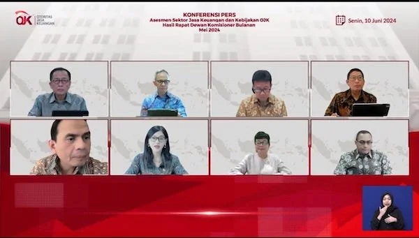 Konferensi Pers RDK Bulanan Mei 2024 OJK, via Zoom Meeting, Senin (10/06).