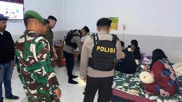 Polres Majene saat menggelar Operasi Pekat Marano bersama  TNI dan Satpol PP (dok:Ist)