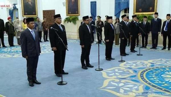 Prosesi pelantikan pejabat oleh Presiden Prabowo Subianto (dok. Ist)