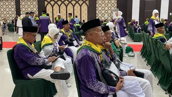 Jemaah calon haji Embarkasi Makassar siap diberangkatkan (Dok : Ist).