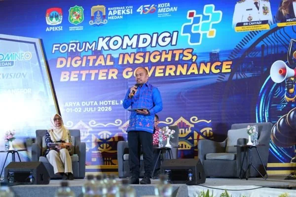 Kadis Kominfo Makassar Paparkan Keunggulan LONTARA+ di Forum Komdigi APEKSI 2026. (Dok: Ist)
