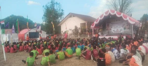 Ratusan peserta perkemahan pramuka Kwartir Ranting Sanggalangi, Dok.Jerni