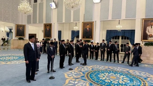 Presiden Prabowo Subianto Lantik Menteri di Kabinet Merah Putih, (Dok: Ist).