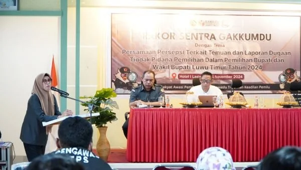 Bawaslu Litim menggelar  Rapat Koordinasi Sentra Penegakan Hukum Terpadu di Malili (Dok : Ist).