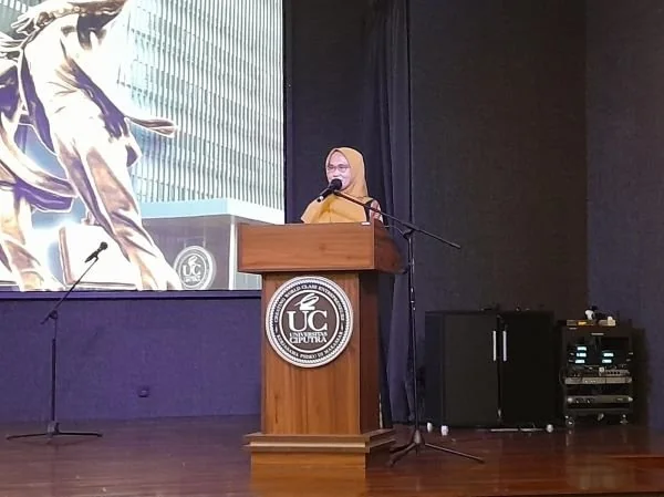 Pj Ketua TP PKK, Ninuk Triyanti pada Peringatan Hari Anak Nasional Tingkat Provinsi Sulsel (Dok: Nofi KabarMakassar)