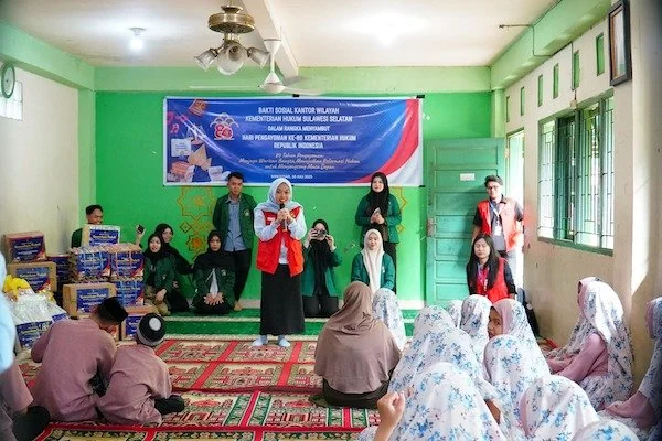 Kanwil Kemenkum Sulsel Kolaborasi Mahasiswa UMI-UNHAS Sosialisasikan Bullying