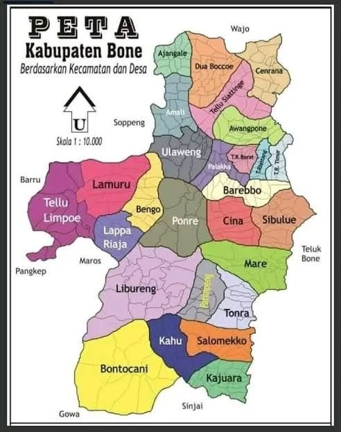 Peta Kabupaten Bone. Dok. Ist