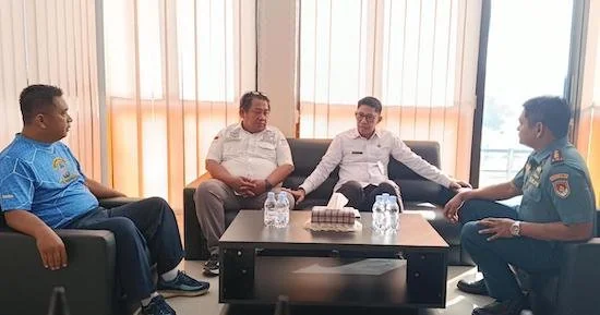 Kesbangpol Sulbar saat bertemu Danlanal Mamuju(dok:ist)