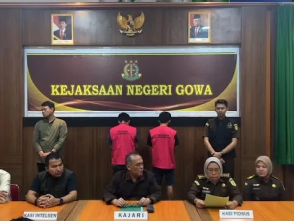 Konferensi pers Kejari Gowa terkait korupsi Bendungan Bili-bili Kabupaten Gowa (Dok : Ist).