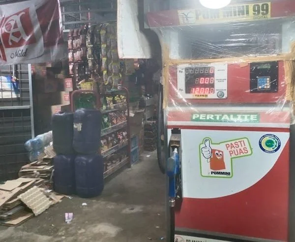 Salah satu Pertamini berada di kab Takalar