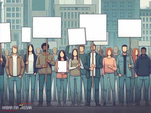 Ilustrasi unjuk rasa (Dok: KabarMakassar)