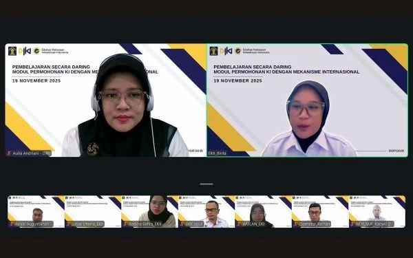 Kementerian Hukum menyelenggarakan Pembelajaran Daring Modul “Permohonan Kekayaan Intelektual (KI) dengan Mekanisme Internasional”. Dok. Ist