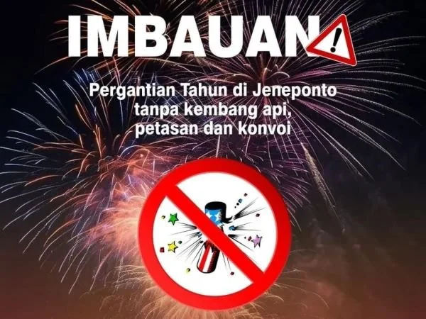 Poster Imbauan Bupati dan wakil bupati terkait perayaan Tahun baru. (Dok: Ist)