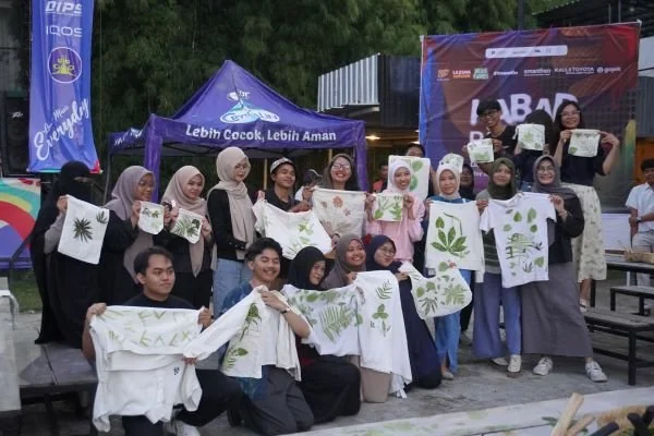 Workshop Eco Printing di Kabar Ramadan Creative Fest (Dok : KabarMakassar).