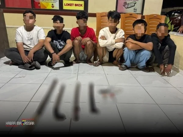 Remaja yang diamankan setelah pesta miras di TPU Manggal (Dok: Ist)