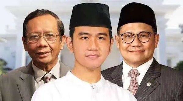Cawapres nomor urut 1 Muhaimin Iskandar, Gibran Rakabuming Raka dan Mahfud Md