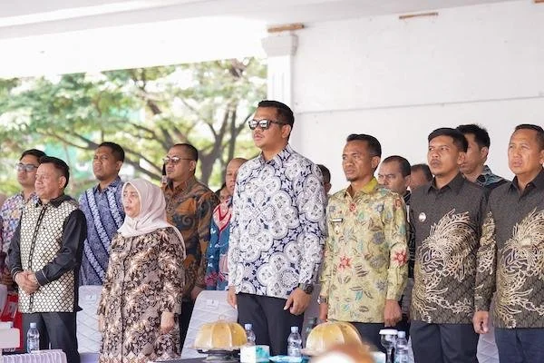 Bupati Bantaeng, M. Fathul Fauzy Nurdin saat menghadiri puncak peringatan Hari Koperasi Nasional (Harkopnas) ke-78 tingkat Provinsi Sulawesi Selatan, di Lapangan Parang Passamaturukang, Kabupaten Jeneponto, Sabtu 23, Agustus 2025. (Ist).