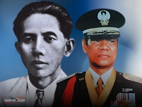Jenderal M. Jusuf dan Andi Makkasau (Dok: Kabar Makassar).