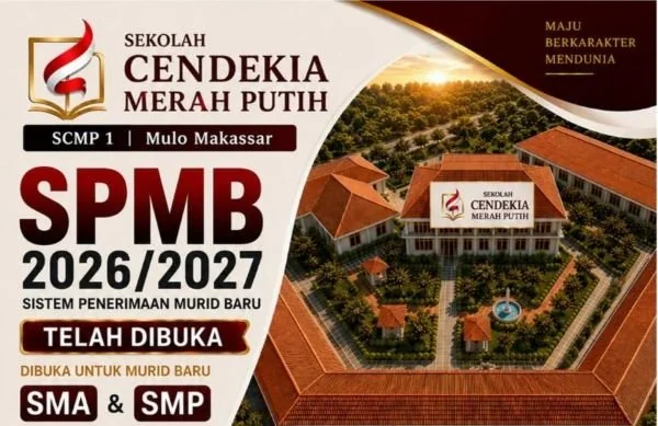 Sekolah Cendekia Merah Putih Sulsel telah membuka pendaftaran murid baru tahun ajaran 2026/2027. (Dok: Ist)