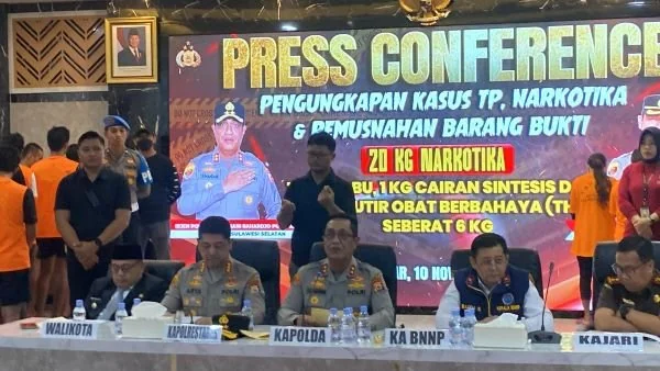 Rilis pengungkapan TPPO seorang anak perempuan berusia 4 tahun di Makassar (Dok: Atri KabarMakassar)