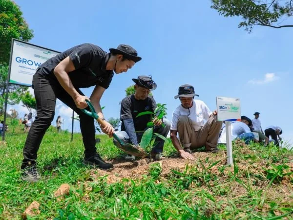 Kelompok Tani Hutan (KTH) Pabangbon di Desa Malasari, Kecamatan Nanggung, Kabupaten Bogor saat menanam pohon (Dok : Ist).