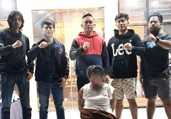 Tersangka saat Diamankan Polisi. (Dok: Ist)