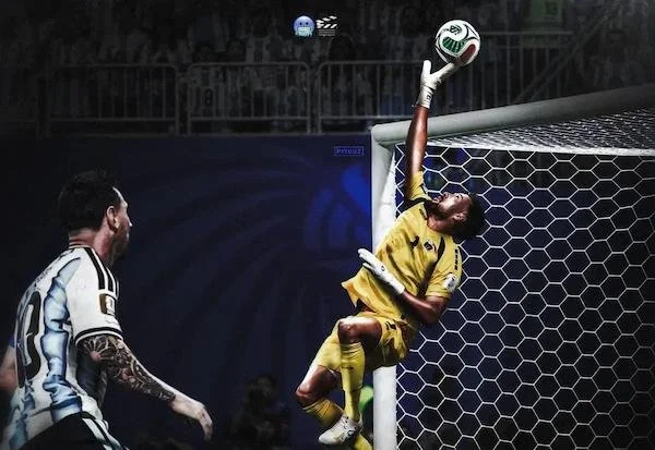 Ilustrasi Kapten Timnas Argentina Lionel Messi dan Kiper veteran Tanjung Verde, Vozinha (Dok: Ist).