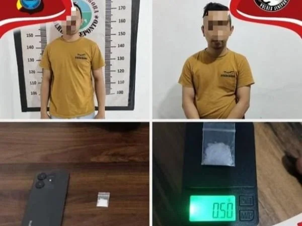 KR bersama barang bukti sabunya saat diamankan Tim Opsnal Satnarkoba Polres Jeneponto (dok : Ist).