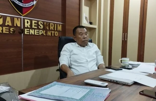 Kasat Reskrim Polres Jeneponto, AKP Supriadi Anwar. (Ullah).