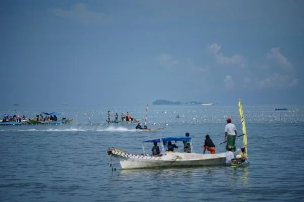 Lomba balap perahu BCC Championship Seri-1 Pangkep 2025 (Dok : Ist).