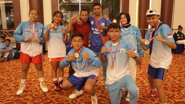 Para Atlet Tinju Sulbar yang yang berhasil juara(dok:Ist)