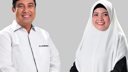 Pasangan petahana bakal calon Bupati-Wakil bupati Maros Chaidir Syam dan Suhartina Bohari. Foto ist