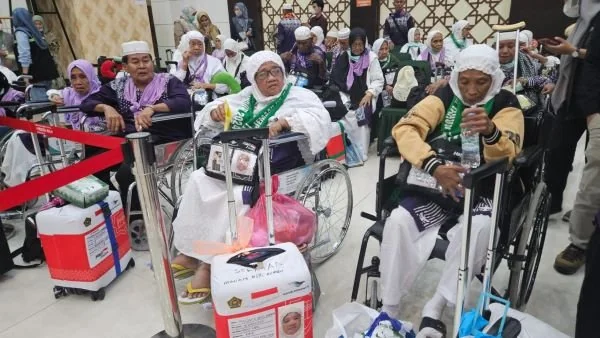 Jemaah haji Embarkasi Hasanuddin Makassar (Dok : ist).