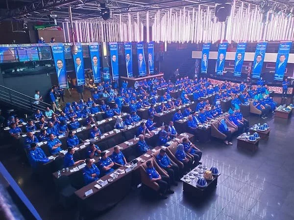 Suasana Kader Demokrat saat Rakerda Sulsel di Makassar (Dok: Sinta KabarMakassar).