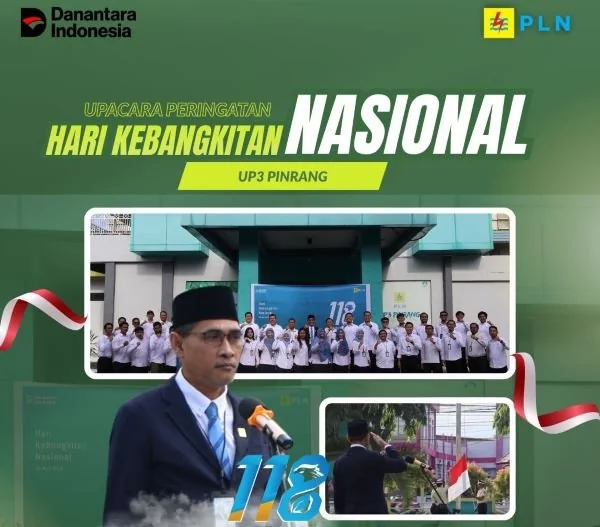 PT PLN (Persero) Unit Pelaksana Pelayanan Pelanggan (UP3) Pinrang menggelar upacara bendera dengan khidmat. (Dok: Ist)